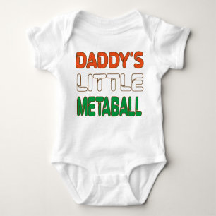 Daddy's Little Meatball Funny Italian Dad Joke Baby Bodysuit