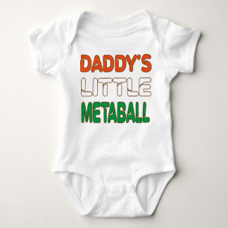 Daddy's Little Meatball Funny Italian Dad Joke Baby Bodysuit