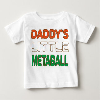 Daddy's Little Meatball Funny Italian Dad Joke Baby T-Shirt