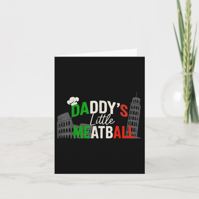 Daddys Little Meatball Mommy's Little Meatball Card (Front)