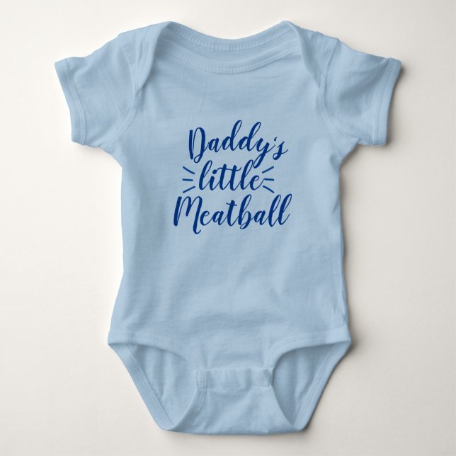 DADDY'S LITTLE MEATBALL one-piece Baby Bodysuit (Front)
