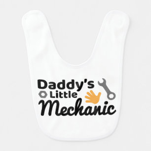 Daddy's Little Mechanic Baby Bib