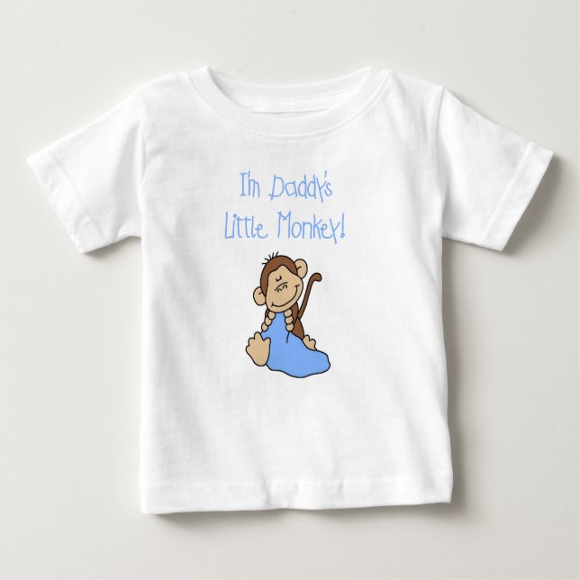 Daddy's Little Monkey Baby T-Shirt (Front)