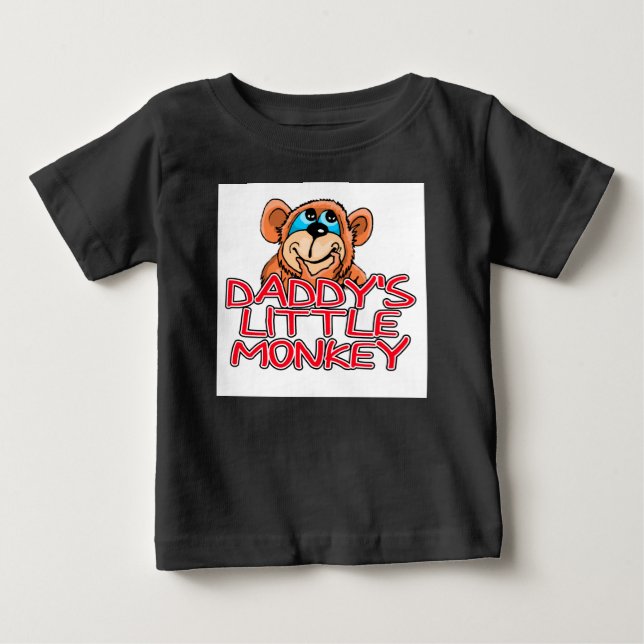 Daddy's Little Monkey Baby T-Shirt (Front)
