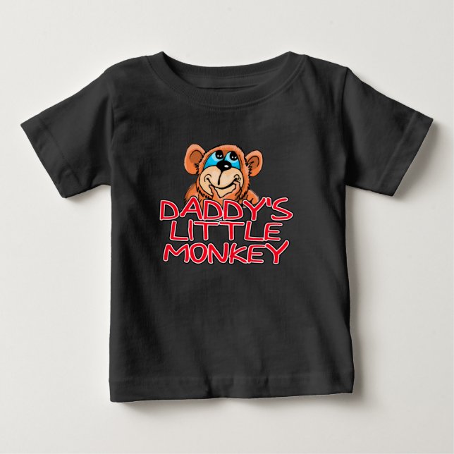 Daddy's Little Monkey Baby T-Shirt (Front)