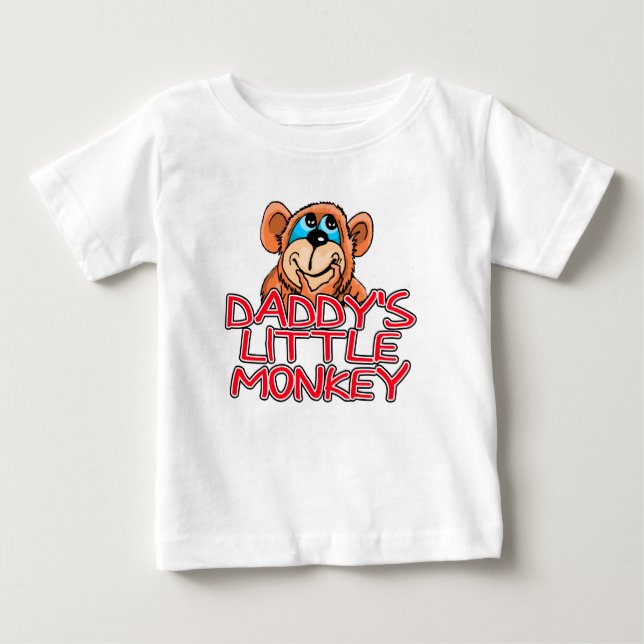 Daddy's Little Monkey Baby T-Shirt (Front)