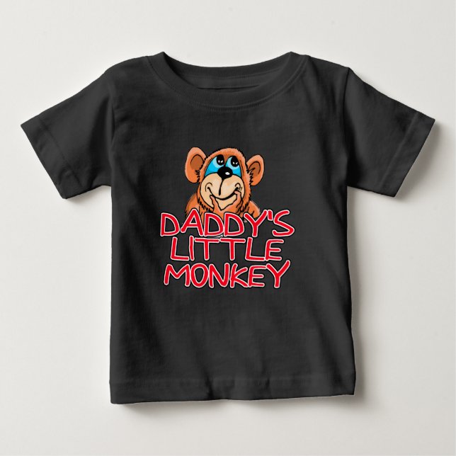 Daddy's Little Monkey Baby T-Shirt (Front)