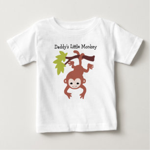Daddy's Little Monkey Baby T-Shirt