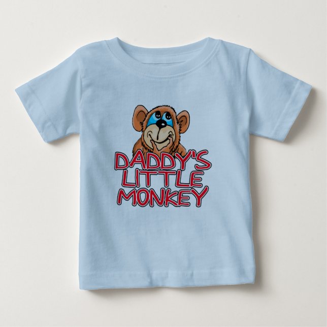 Daddy's Little Monkey Baby T-Shirt (Front)