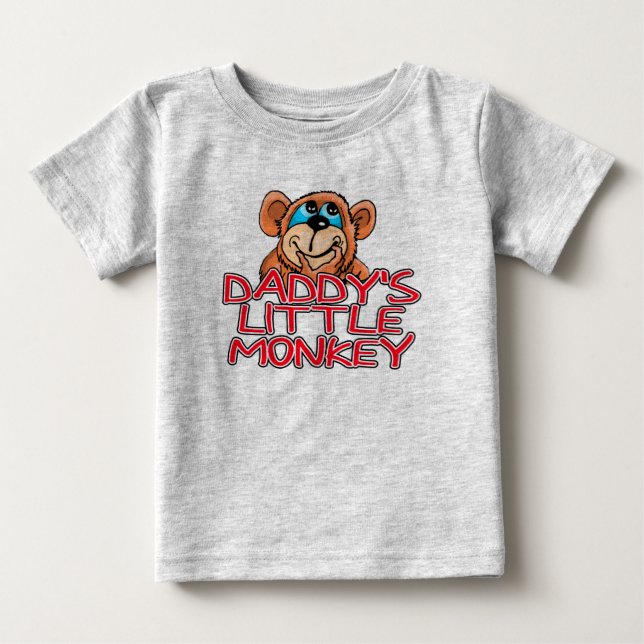 Daddy's Little Monkey Baby T-Shirt (Front)