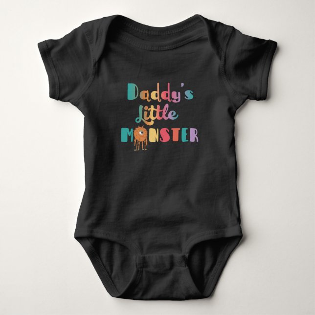 Daddy's Little Monster baby bodysuit (Front)