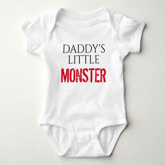 Daddy's little monster baby bodysuit (Front)