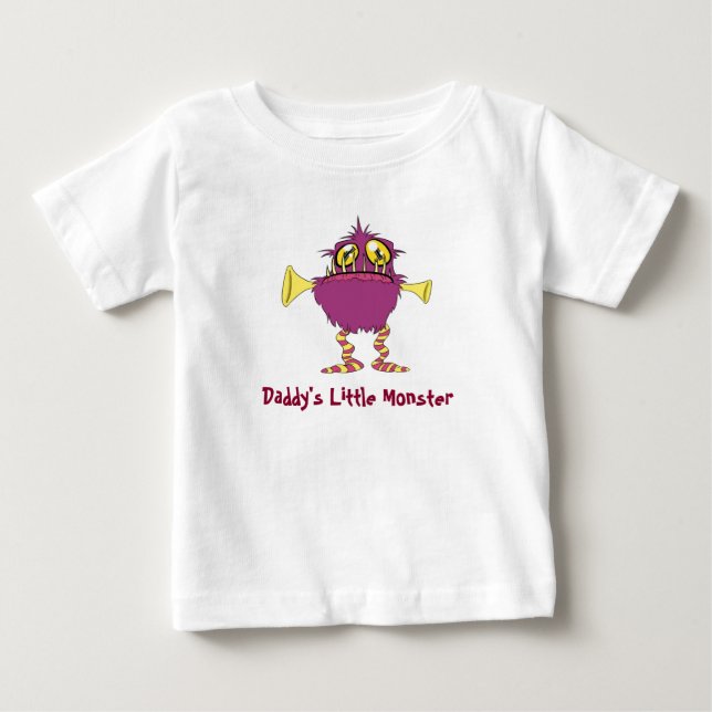 Daddy's Little Monster Baby T-Shirt (Front)