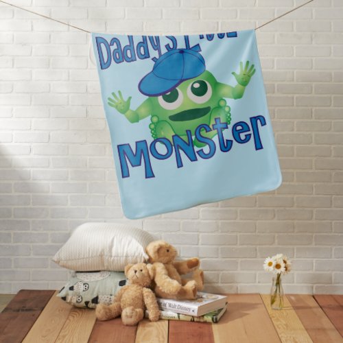 Daddys Little Monster Boy Baby Blanket