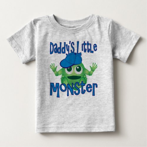 Daddys Little Monster Boy Baby T_Shirt