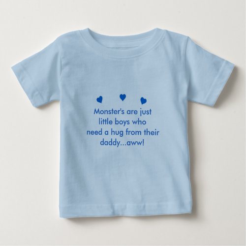 Daddys little monster hug boys t_shirt love baby T_Shirt