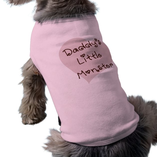 daddy's little monster dog shirt