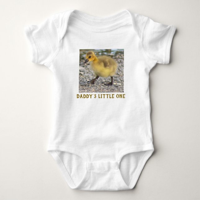 Daddy's Little One Gosling  Baby Bodysuit (Front)