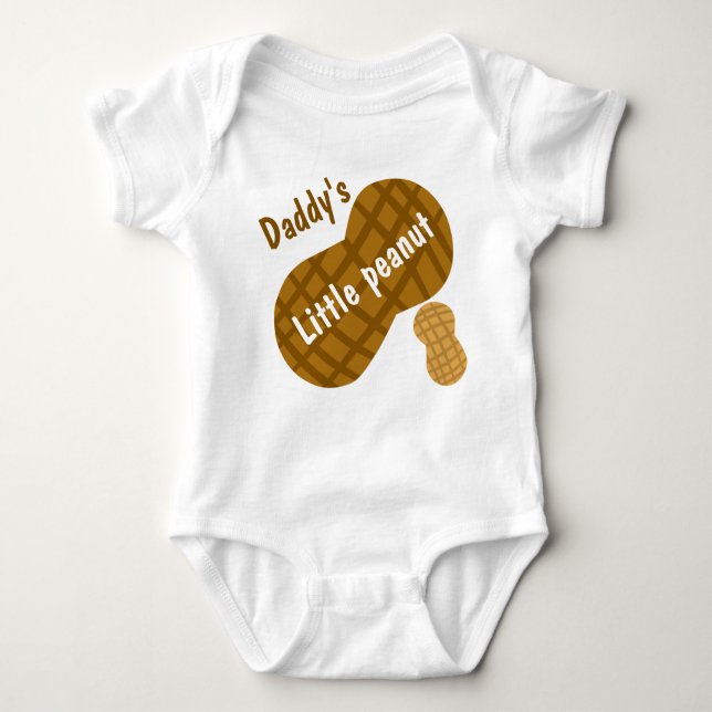 Daddy's Little Peanut Baby Bodysuit (Front)