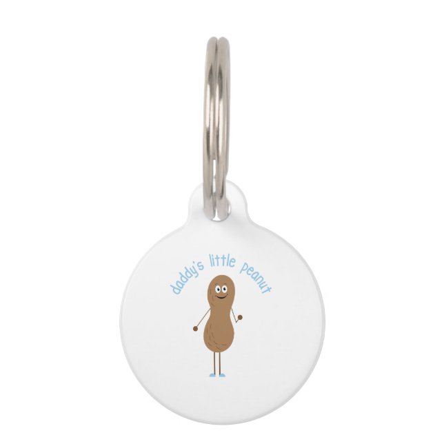 Daddys Little Peanut Pet ID Tag (Front)