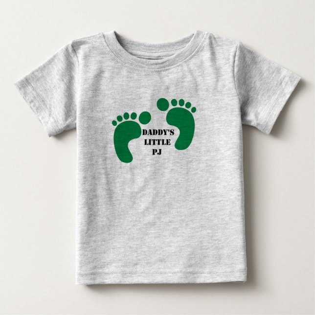 Daddy's Little PJ Baby T-Shirt (Front)