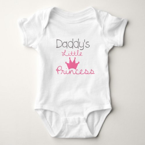 Daddys Little Princess Baby Jersey Bodysuit