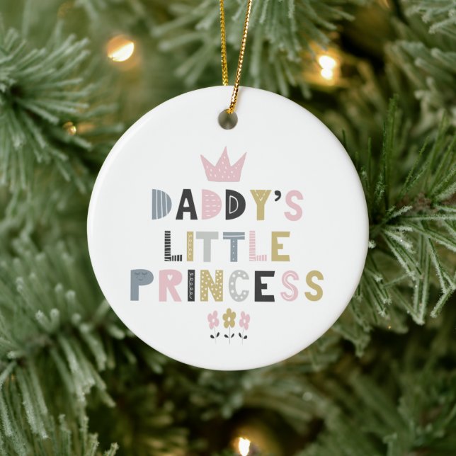 Daddy's Little Princess Ceramic Ornament (Tree)