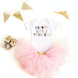 Daddy&#39;s Little Princess Custom Cute Girl Colorful Baby Bodysuit at Zazzle