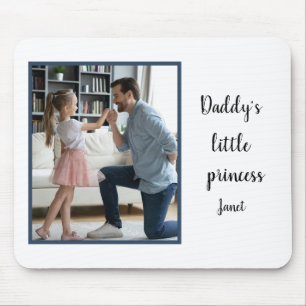 Daddy's Little Princess  EDITABLE Custom Photo Mou Mouse Pad