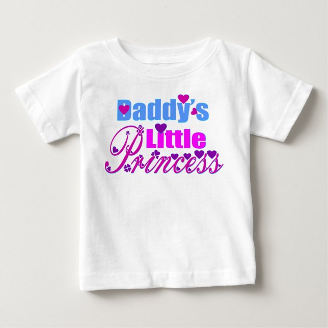 ❤✔Daddy's Little Princess Fab Breathable Ruffle Baby T-Shirt (Front)