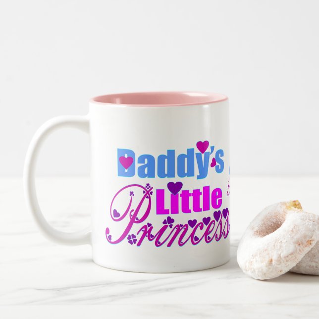 ❤✔Daddy's Little Princess Fabulous Two-Tone Coffee Mug (With Donut)