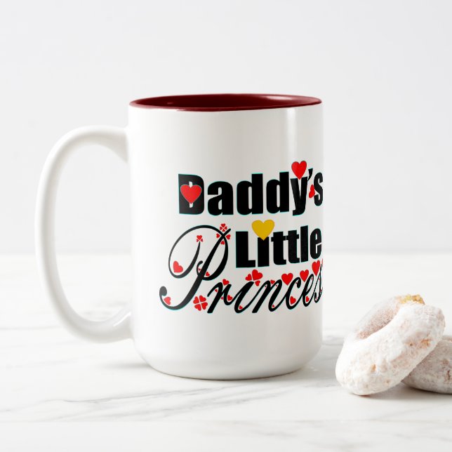 ❤✔Daddy's Little Princess Fabulous Two-Tone Two-Tone Coffee Mug (With Donut)