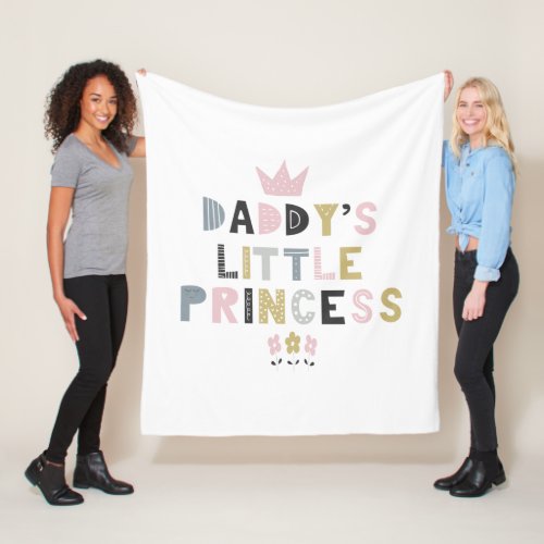 Daddys Little Princess Fleece Blanket