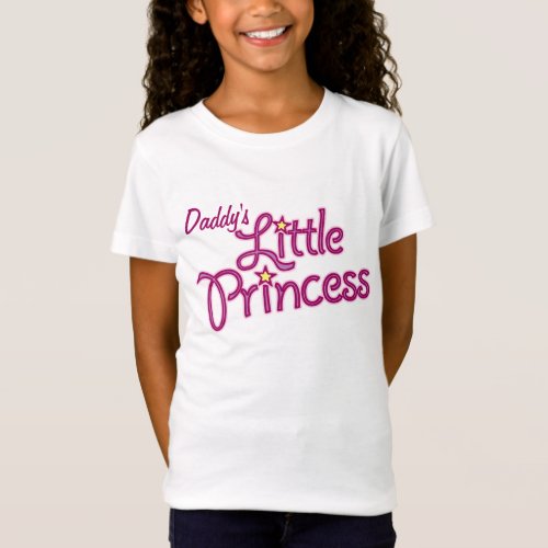 Daddys Little Princess graphic text girl pink top