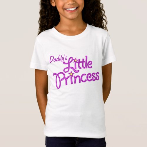 Daddys Little Princess graphic text girl pink top