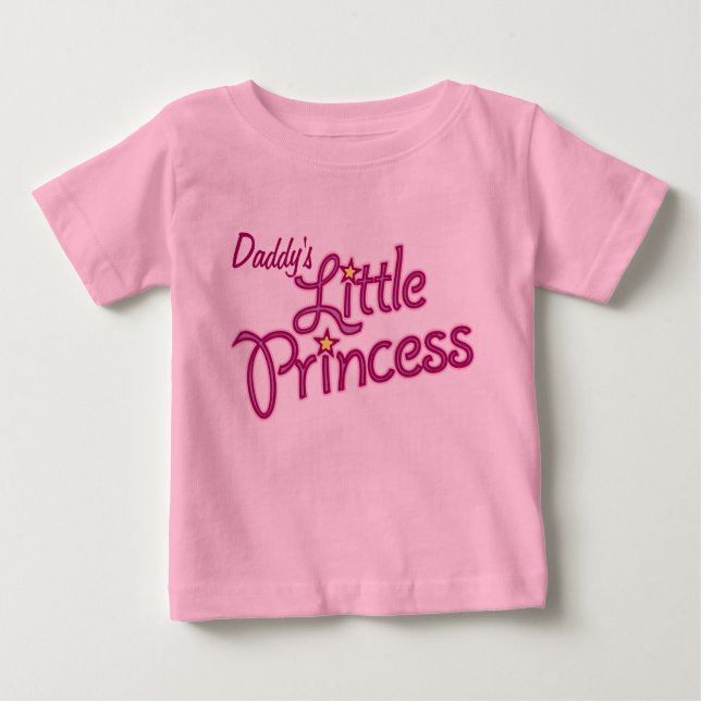 Daddy's Little Princess graphic text girl pink top (Front)