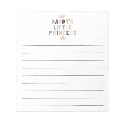 Daddys Little Princess Notepad