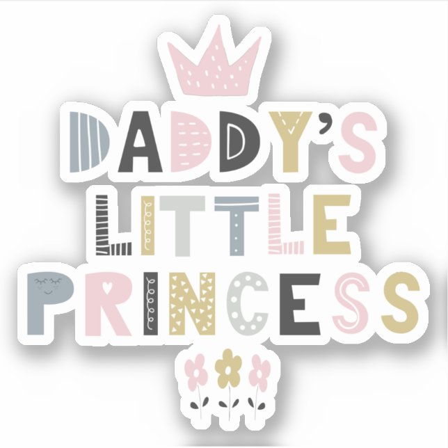 Daddy's Little Princess Sticker (Front)