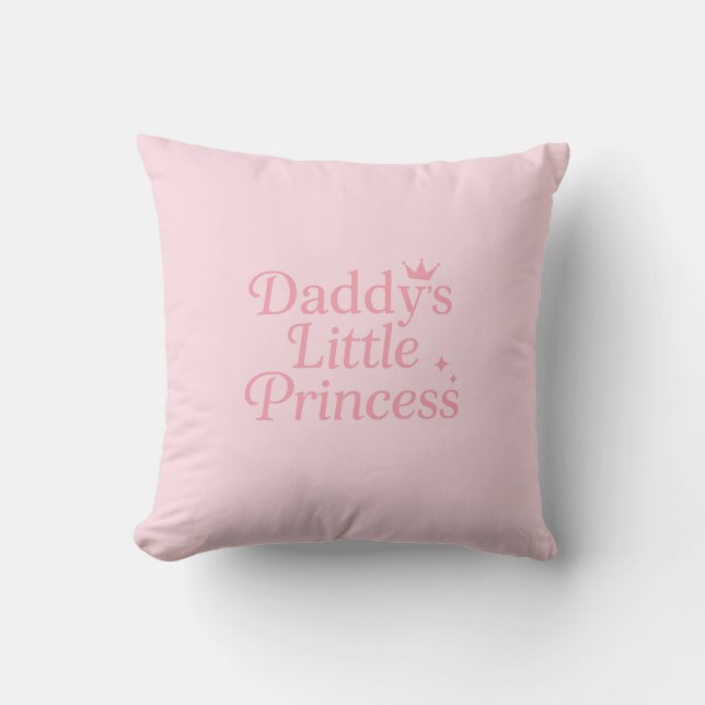 Daddy's Little Princess Throw Pillow (Front)