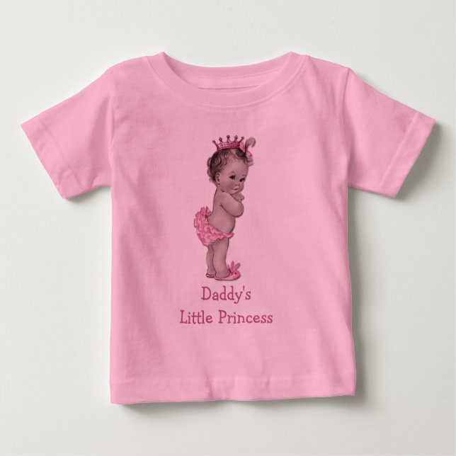 Daddy's Little Princess Vintage Baby T-Shirt (Front)