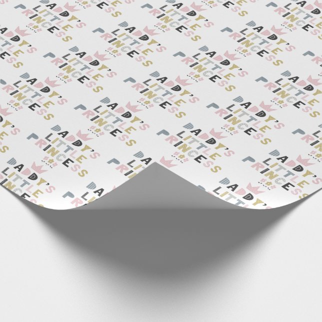Daddy's Little Princess Wrapping Paper (Corner)