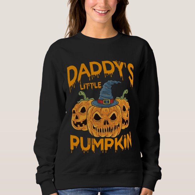 Daddys Little Pumpkin Baby Shower Sweatshirt (Front)