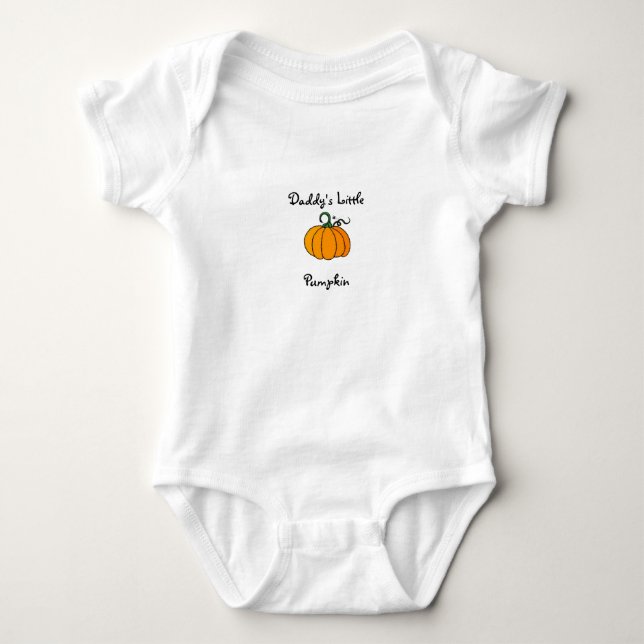 Daddy's Little Pumpkin Halloween baby Baby Bodysuit (Front)