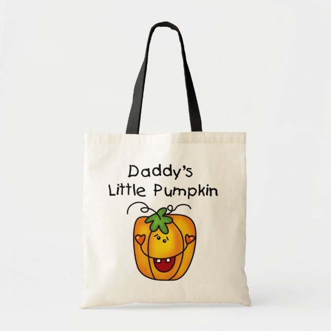 Daddy's Little Pumpkin T-shirts and Gifts Tote Bag (Front)