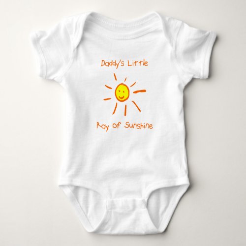Daddys Little Ray of Sunshine Baby Bodysuit