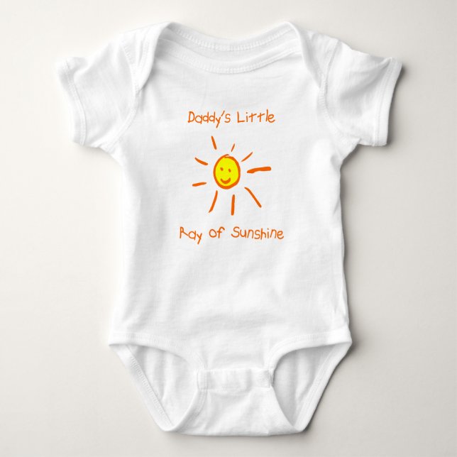 Daddy's Little Ray of Sunshine Baby Bodysuit (Front)