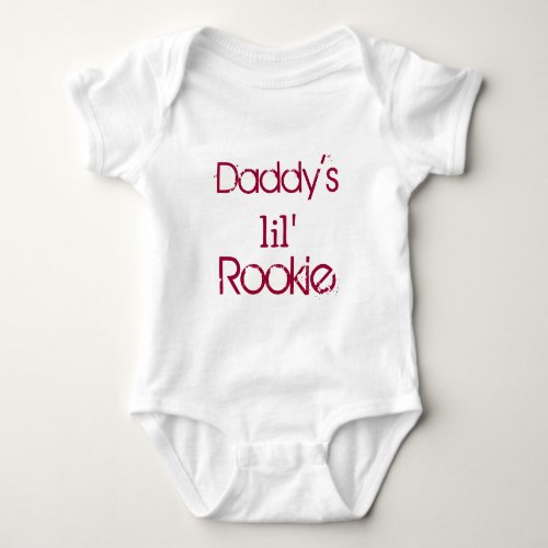 Daddys Little Rookie Baby Bodysuit