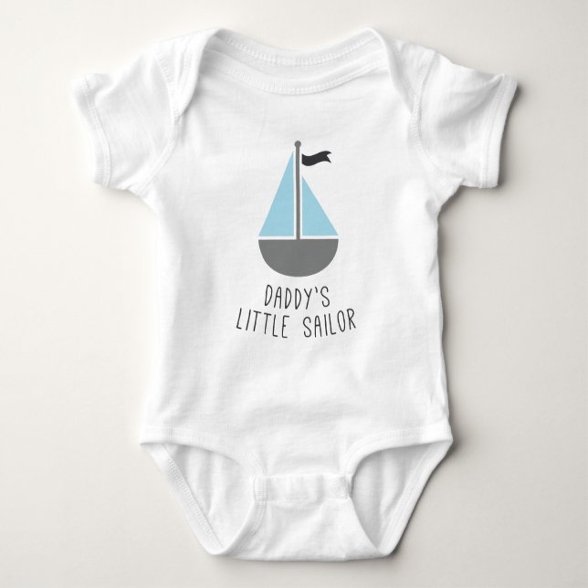 Daddy's Little Sailor Baby Bodysuit (Front)