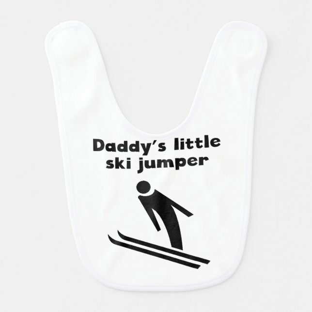 Daddy's Little Ski Jumper Bib (Front)
