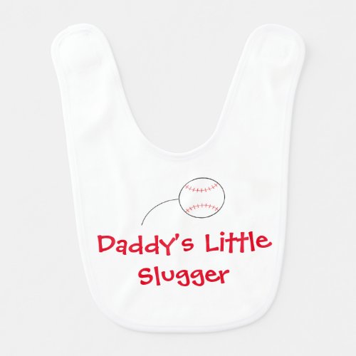 Daddys Little Slugger Baby Bib